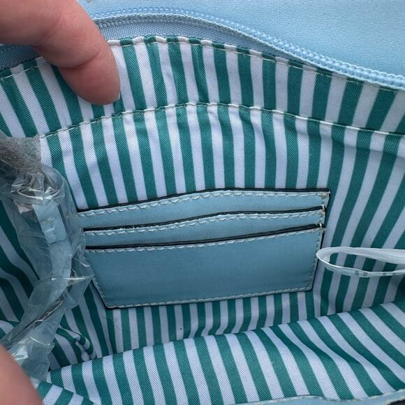 Simply Noelle All Tied Up Small Crossbody Bag In Carolina Blue Spring Minimalist - Picture 13 of 15